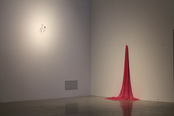 Artlab MFA Thesis Exhibition: Amanda Oppedisano Pink String Sculpture